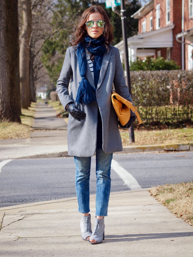 С чем носить серое пальто: 10 стильных нарядов