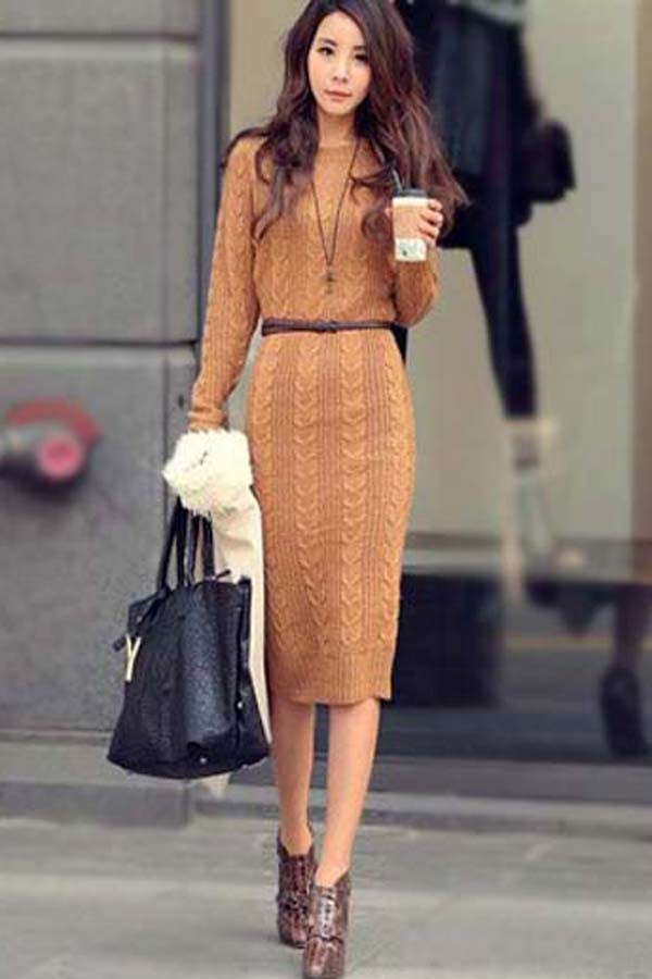 Идея для шоппинга: вязаное платье на работу