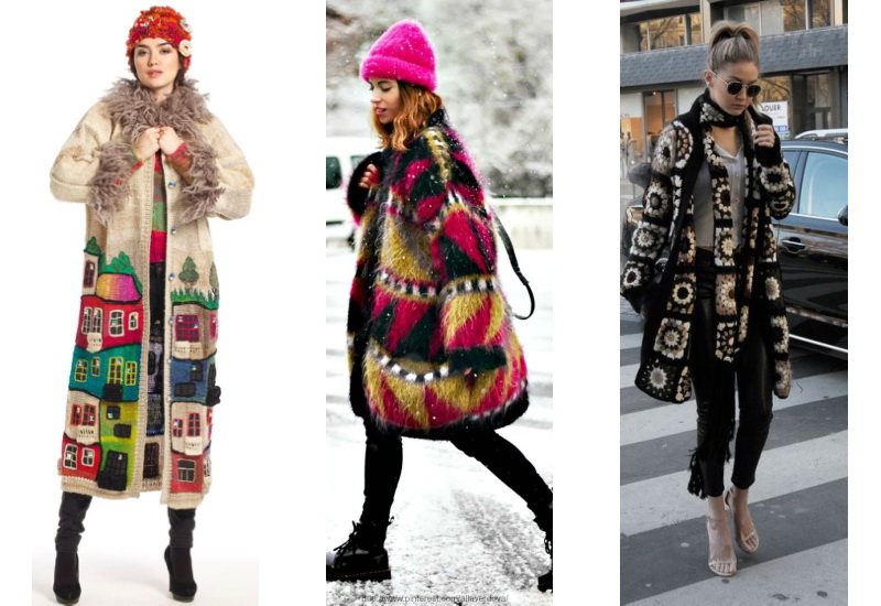 Вязаное пальто - достойная альтернатива на осень и весну