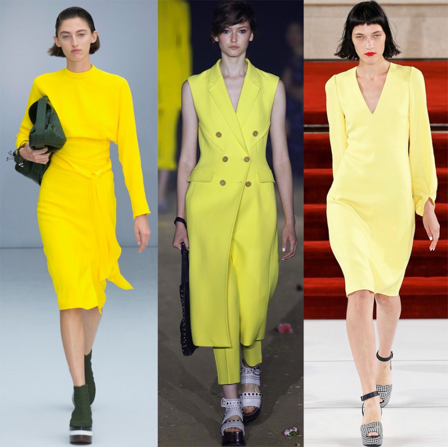 Желтые платья и модные тенденции