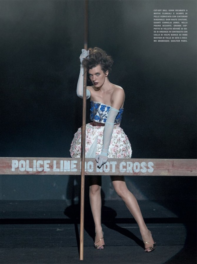 Milla Jovovich for Vogue Italia by Peter Lindbergh