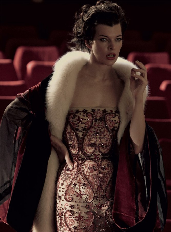Milla Jovovich for Vogue Italia by Peter Lindbergh