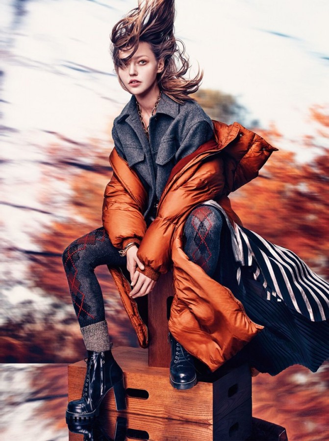 Sasha Pivovarova for Vogue UK by Craig McDean
