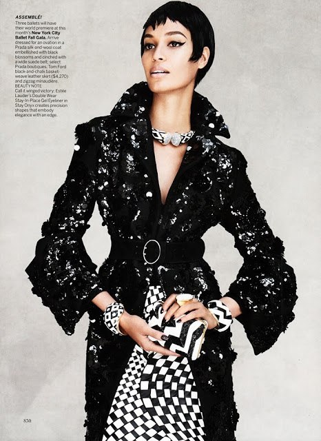 Joan Smalls for Vogue US by Patrick Demarchelier.