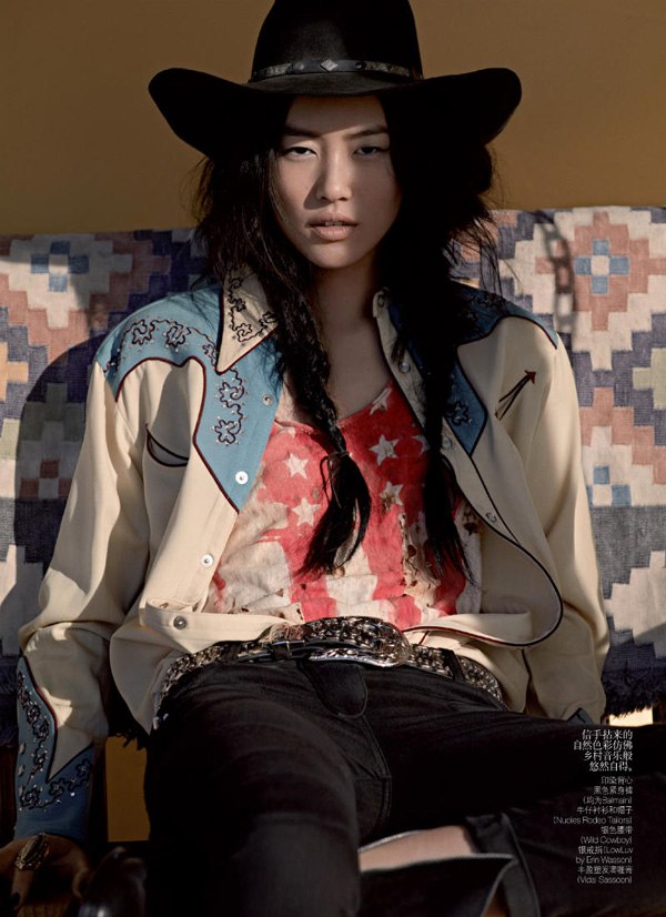Liu Wen for Vogue China by Mark Segal.