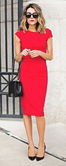 Lady in red — 10 образов с красными платьями.