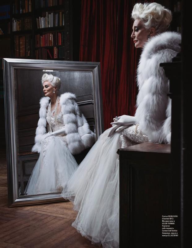 Supermodel Carmen dell’Orefice for L’OFFICIEL Azerbaijan