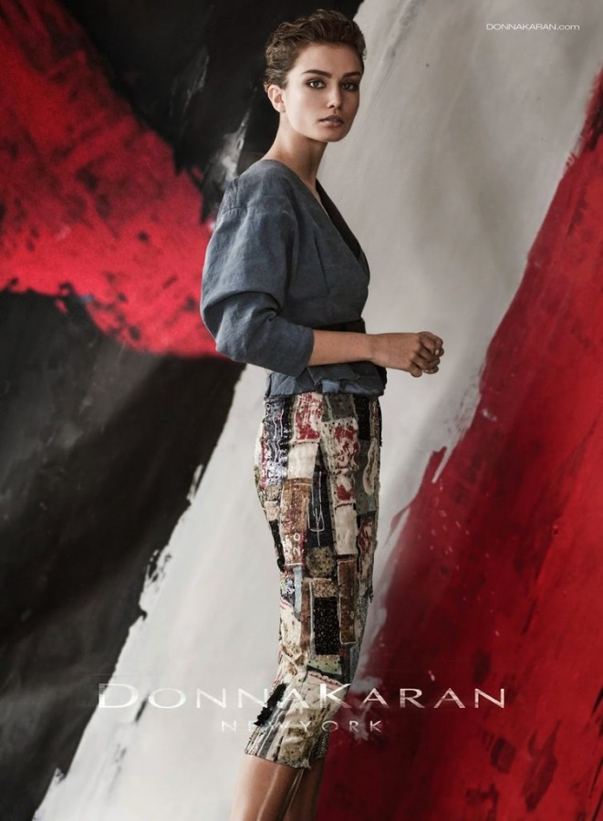 Andreea Diaconu for Donna Karan Ad Campaign by Peter Lindbergh