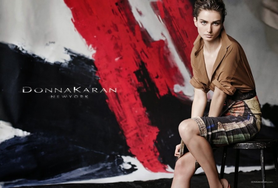 Andreea Diaconu for Donna Karan Ad Campaign by Peter Lindbergh