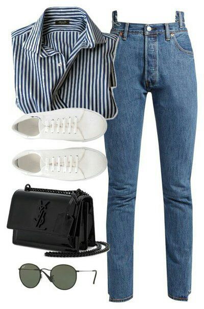 Рубашка+джинсы: 8 Стильных идей для образов