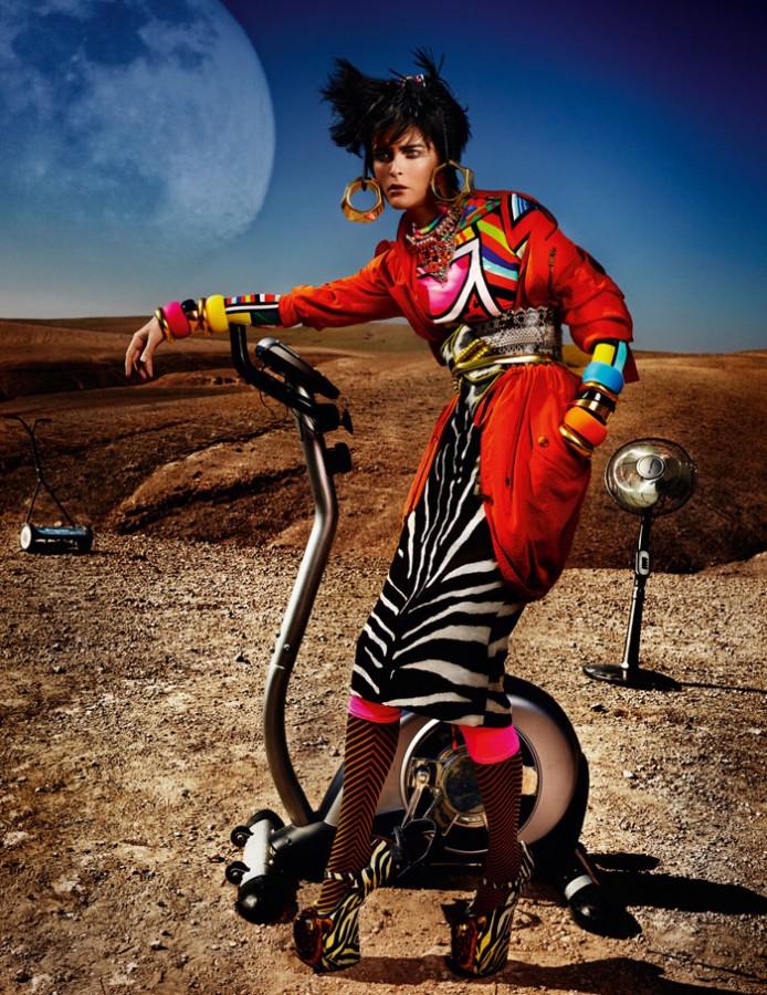 Carmen Kass for Vogue UK by Mario Testino