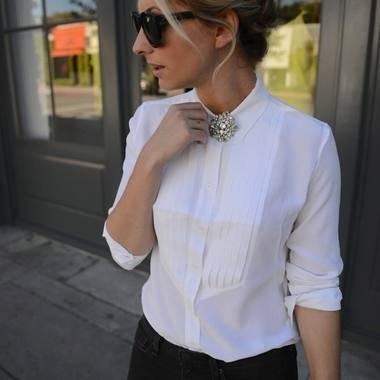 Образы с белыми блузками