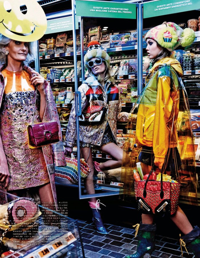 Catherine Loewe, Hanne Gaby Odiele & Lindsey Wixson for Vogue Japan