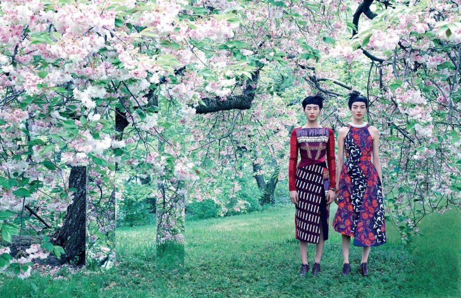 Fei Fei Sun, Liu Wen for Vogue US by Mikael Jansson