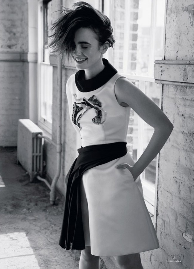Lily Collins for Marie Claire UK by David Roemer