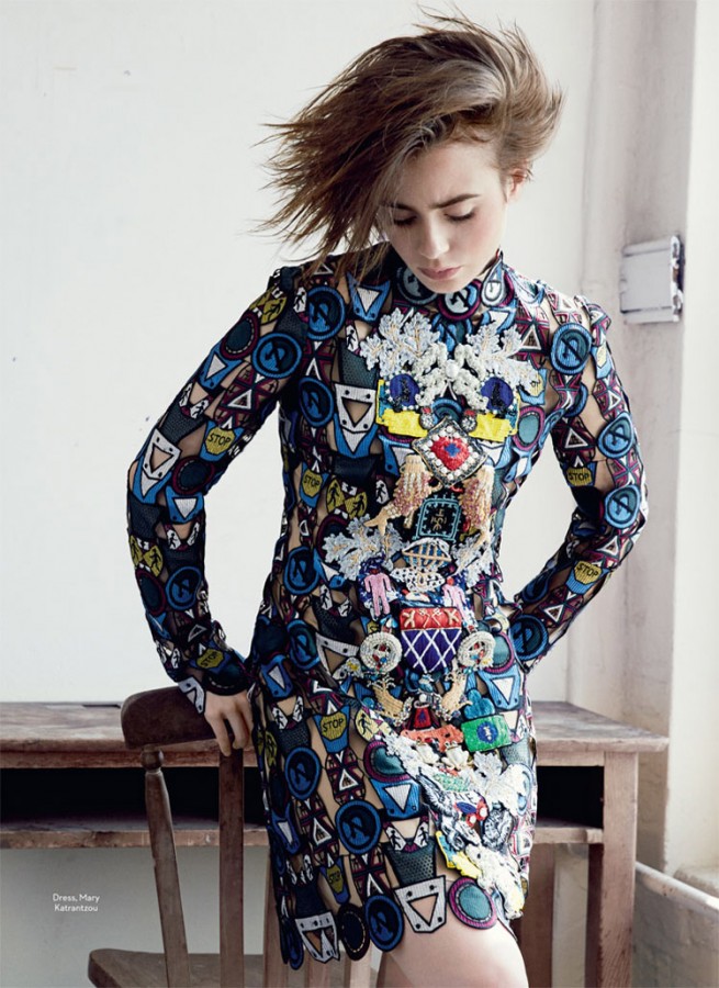 Lily Collins for Marie Claire UK by David Roemer