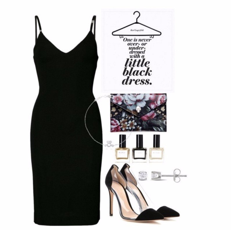 Маленькое черное платье варианты сочетания