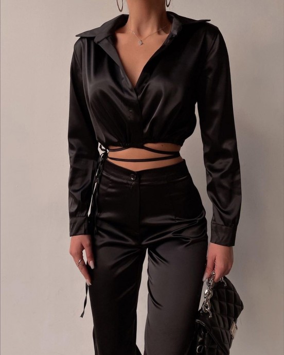 Элегантные total black образы