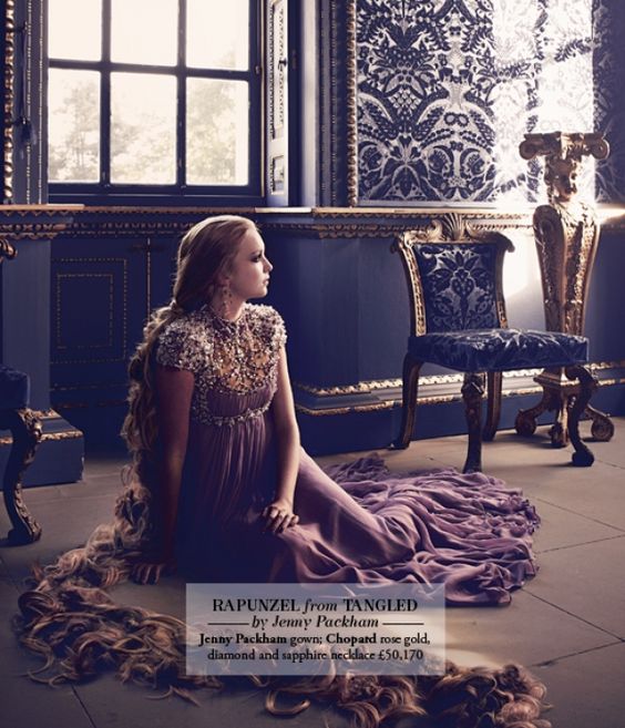 Диснеевские принцессы в нарядах престижных домов моды для Harrods Magazine