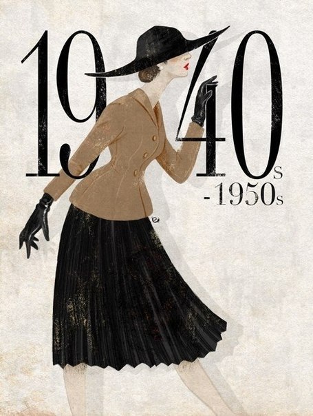 История высокой моды ХХ-го века в иллюстрациях!