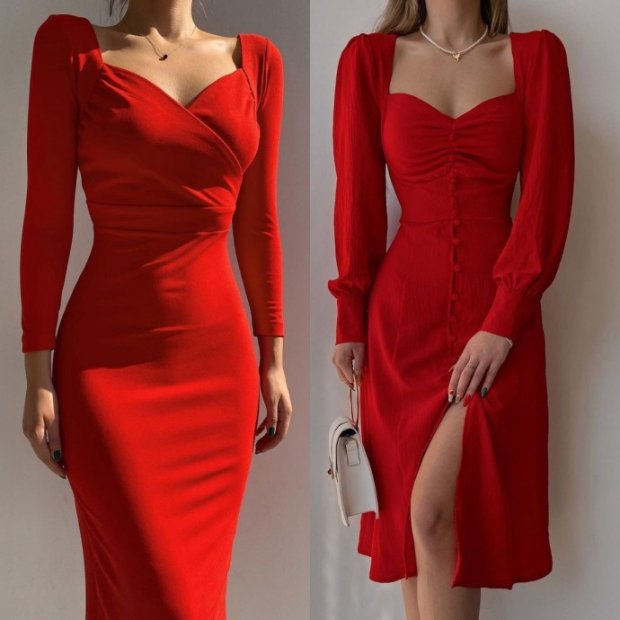 Шикарные красные платья