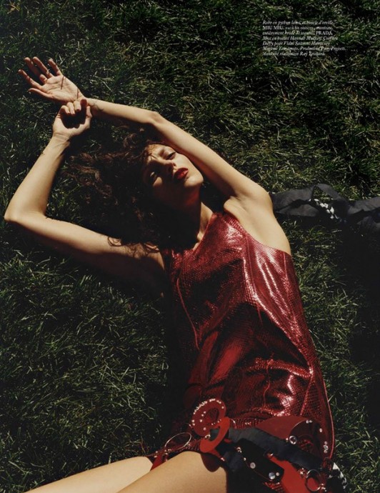 Anja Rubik for Vogue Paris by Harley Weir