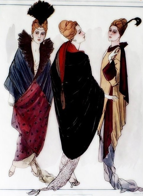 Мода 100 лет назад. Иллюстрации из французского журнала Femina, 1914 год.