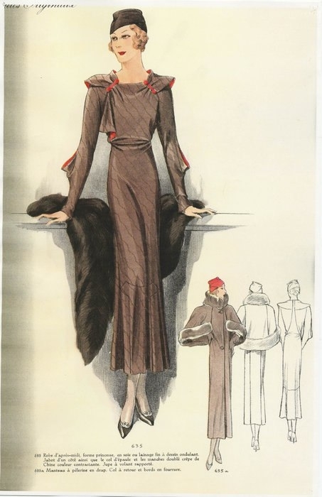 Иллюстрации из французского журнала Chic Parisien середины 1930-х годов.
