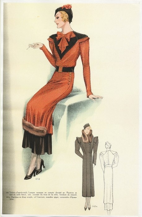 Иллюстрации из французского журнала Chic Parisien середины 1930-х годов.