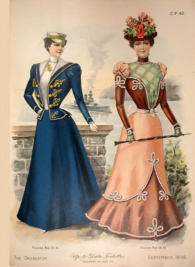 Иллюстрации из американского журнала The Delineator, 1898 год.
