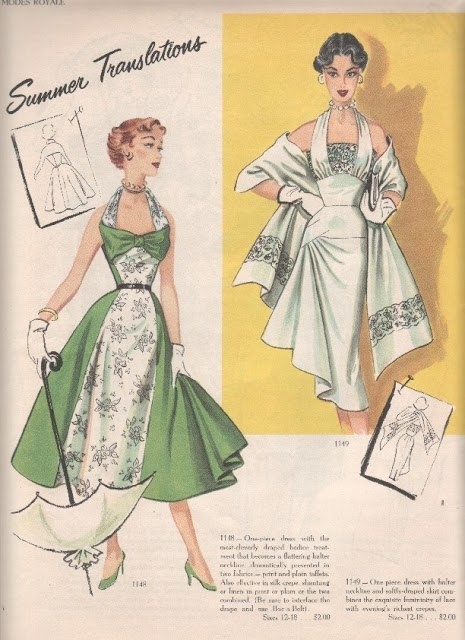 Страницы американского журнала Modes Royale, весна/лето 1953 года.