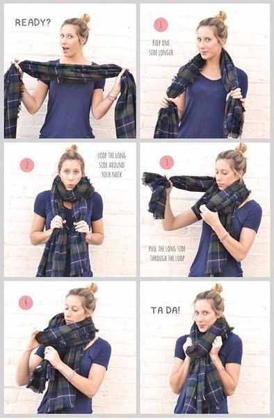 10 способов: Как носить большие шарфы.