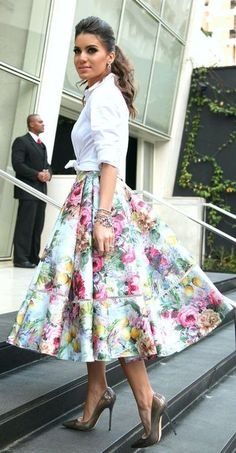 Стильные юбки с цветочным принтом