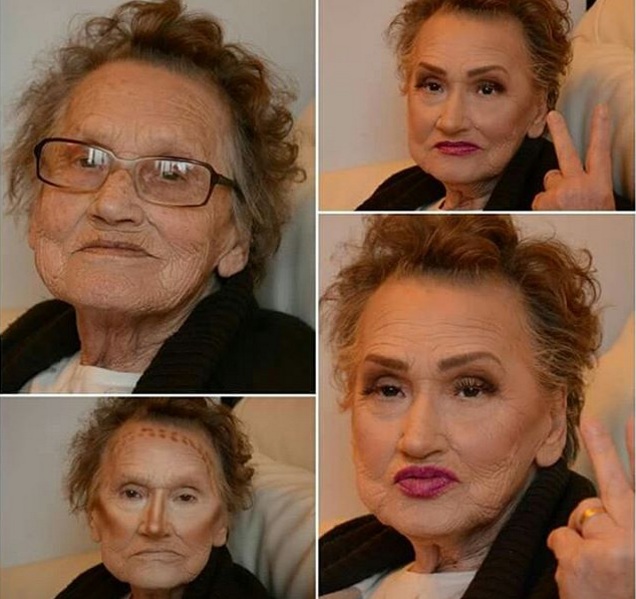 ​Королева контуринга: 80-летняя бабушка и ее макияж взорвали сеть