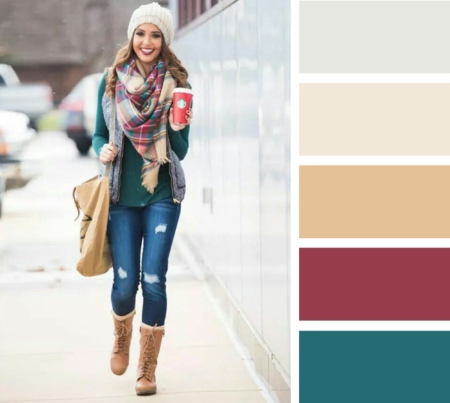 15 актуальных цветовых решений для шарфа и шапки