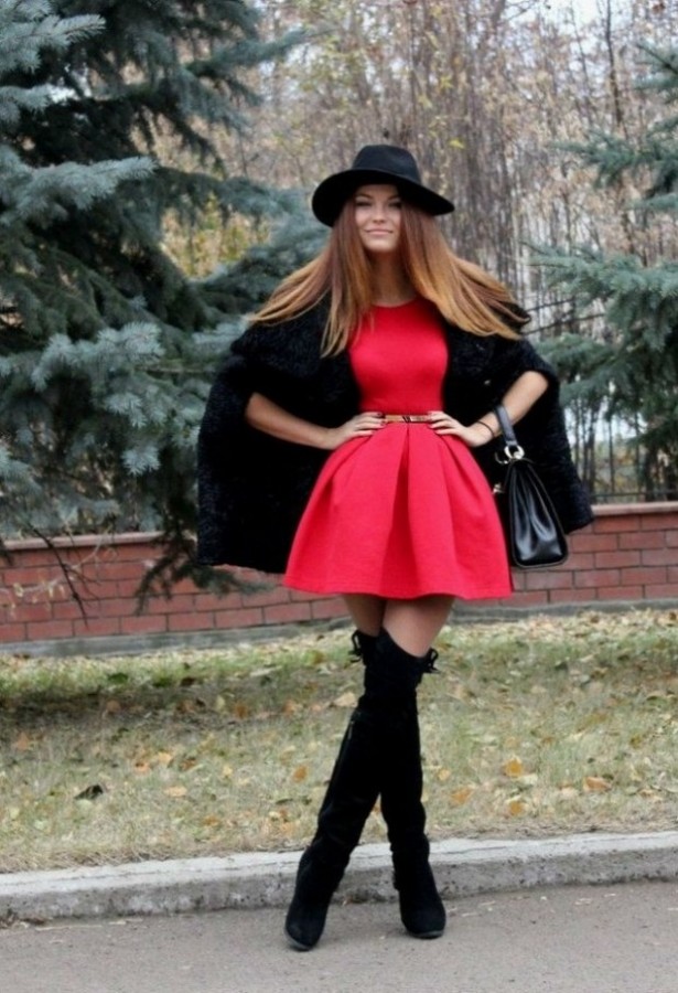 Lady in red: 10 нарядов на базе красного платья Lady in red: 10 нарядов на базе красного платья