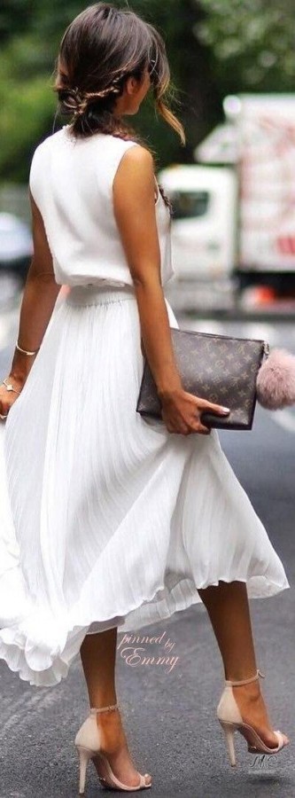Look с белым платьем! Look с белым платьем!