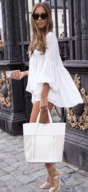 Look с белым платьем! Look с белым платьем!
