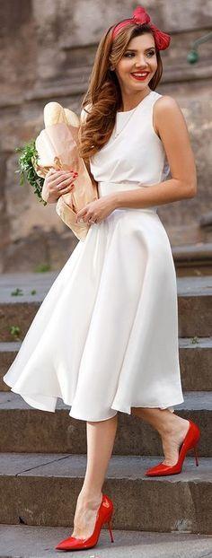 Look с белым платьем! Look с белым платьем!