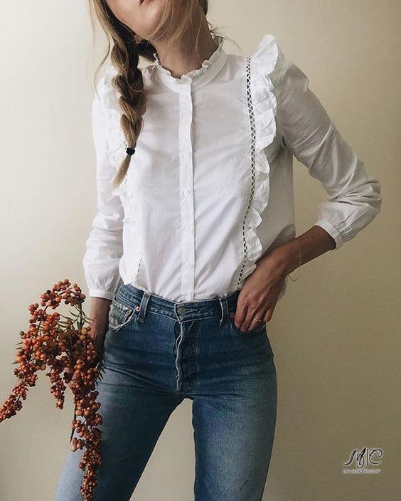 Look! Белые блузки + джинсы! Look! Белые блузки + джинсы!