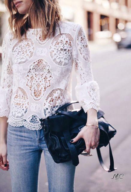 Look! Белые блузки + джинсы! Look! Белые блузки + джинсы!