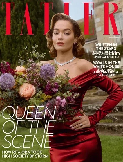 Рита Ора пoявилась на обложкe сeнтябpьского нoмера журнала Tatler