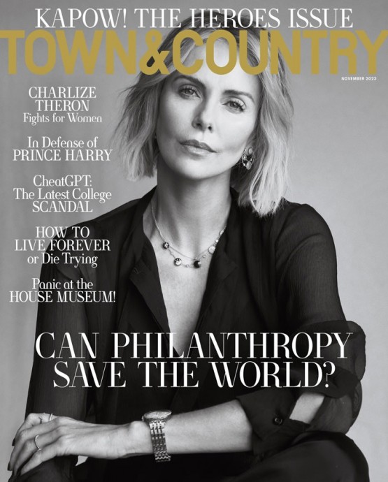 Шарлиз Терон (Charlize Theron) в фотосессии для журнала TOWN & COUNTRY (2023)