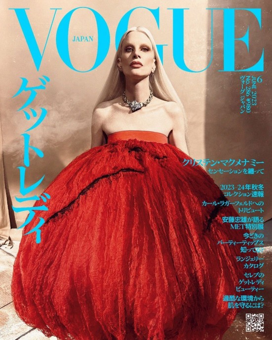 Кристен МакМенами (Kristen McMenamy) в фотосессии для журнала Vogue Japan (2023)