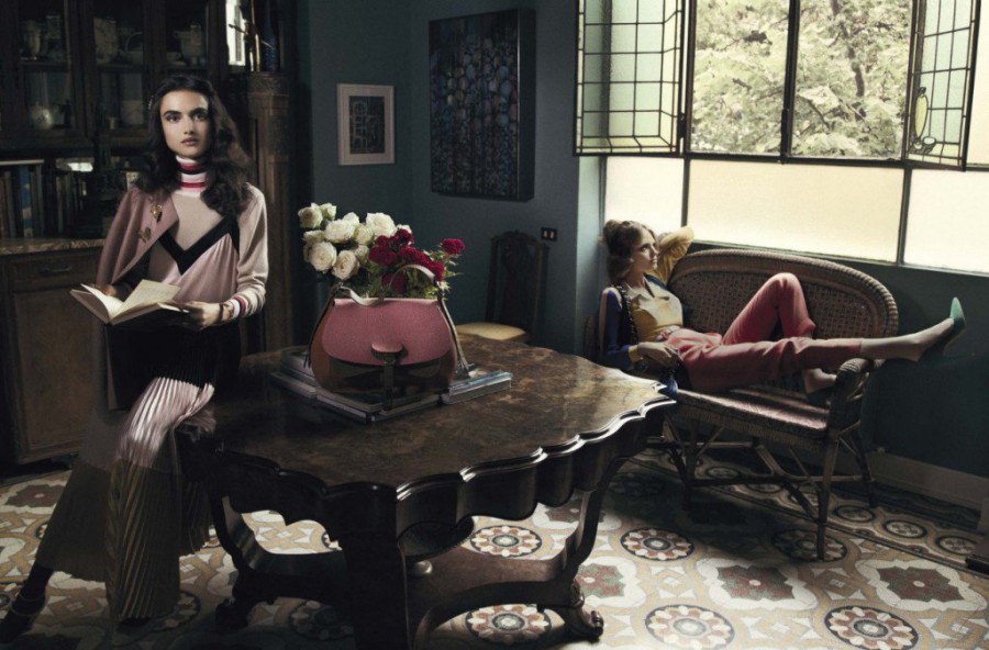 Blanca Padilla and Anna Mila for Vogue Italia by Greg Lotus