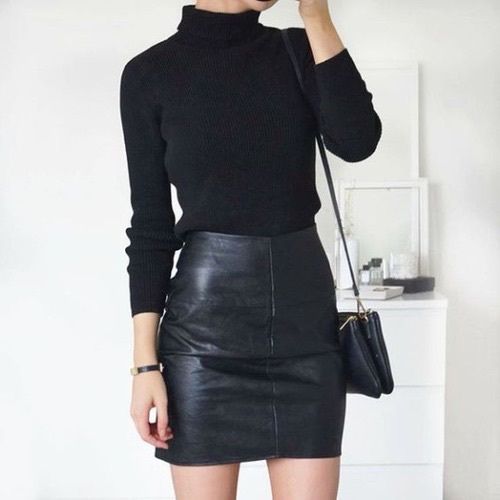 Look! Кожаные юбки в образах! Look! Кожаные юбки в образах!
