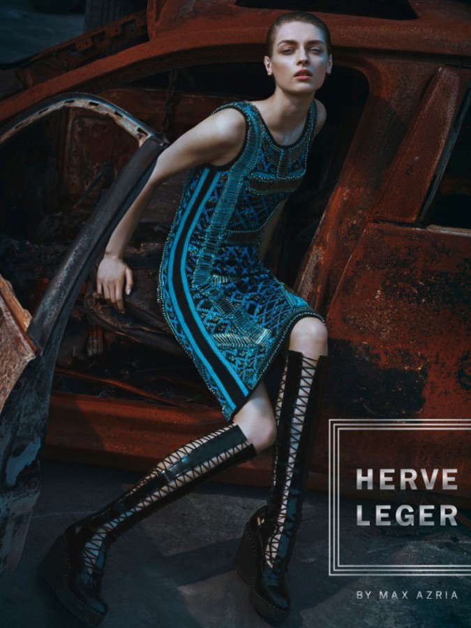 Daga Ziober for Herve Leger Campaign by Boe Marion
