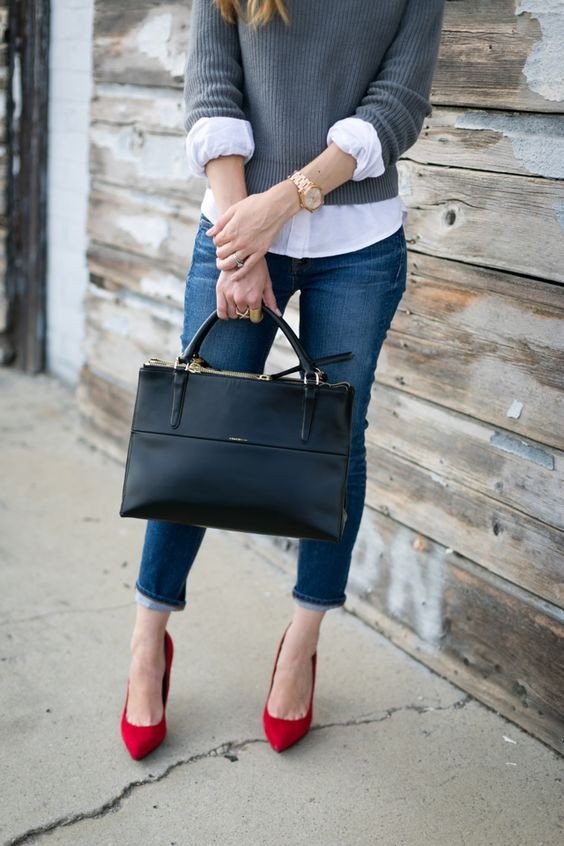 Look! Красные туфли в образах!