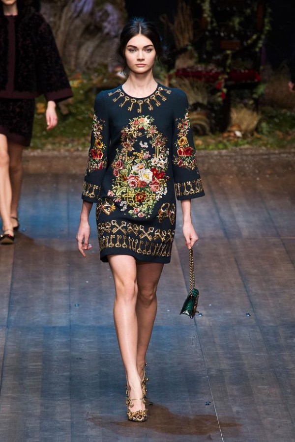 Модели коллекции Dolce & Gabbana.