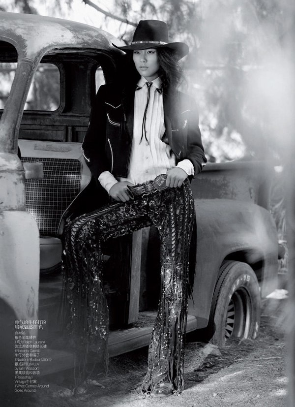 Liu Wen for Vogue China by Mark Segal.
